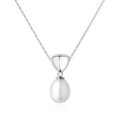 Colier perla naturala alba cu lantisor argint DiAmanti SK22373P_W_Necklace-G